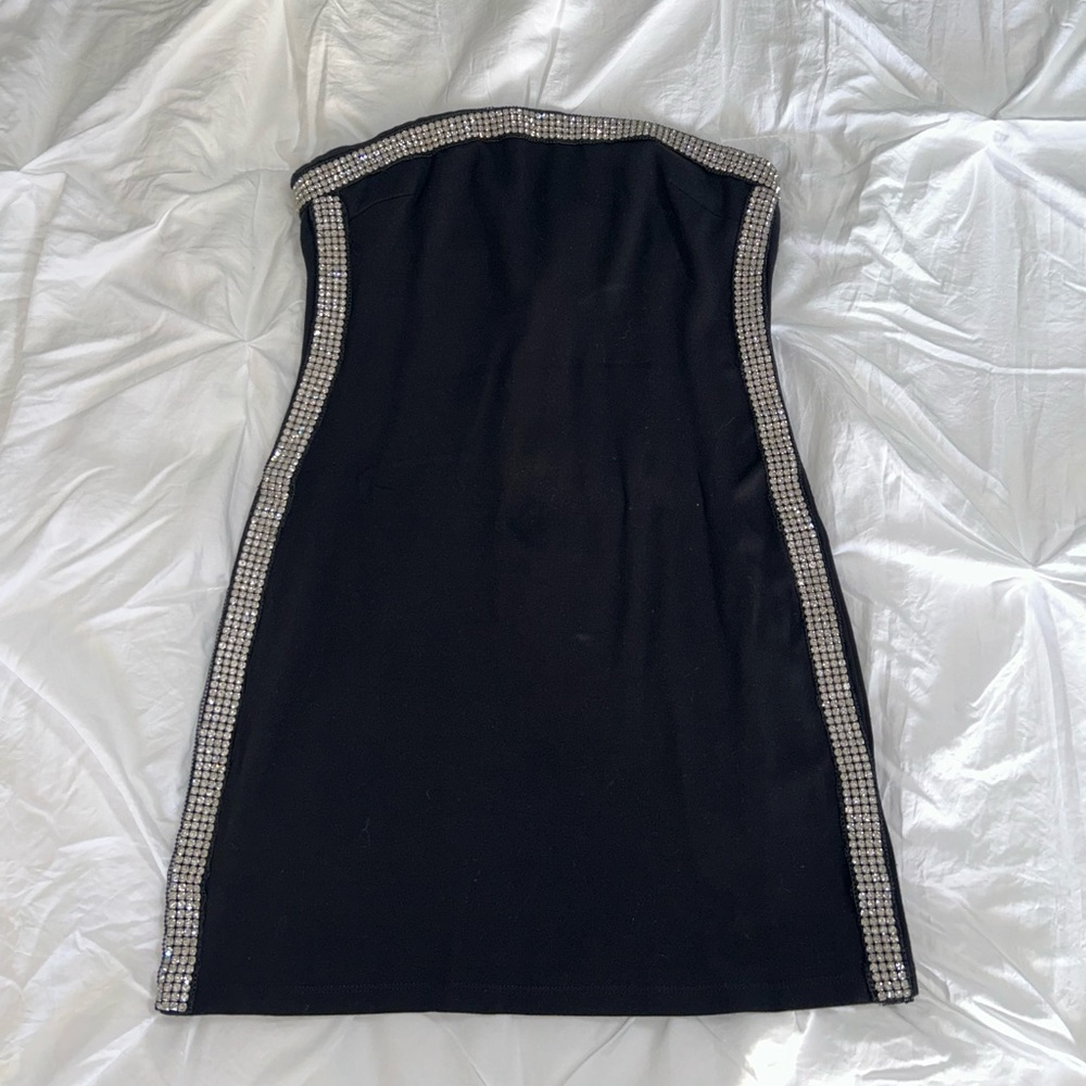 Apricot Lane, mini black body con rhinestone dress